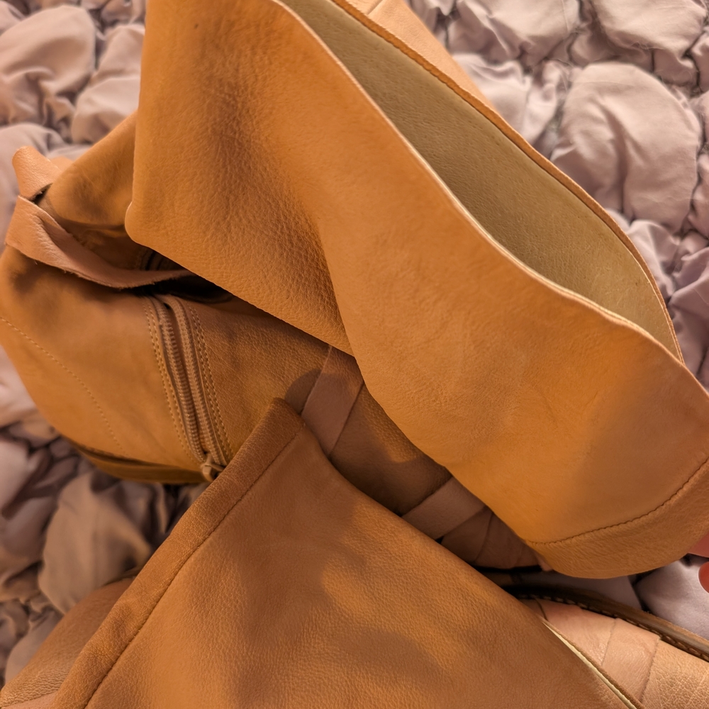 Women's Tan Knee-High Boots - Picture 10 of 10